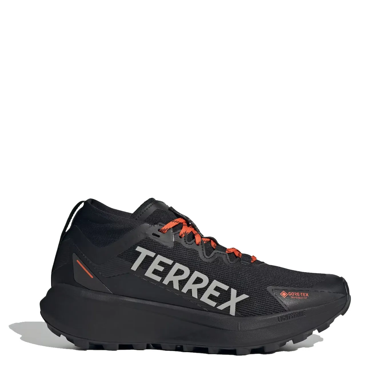 Adidas Terrex Agravic GTX Chaussure de Trail Noir Fondamental / Gris / Orange Semi Impact