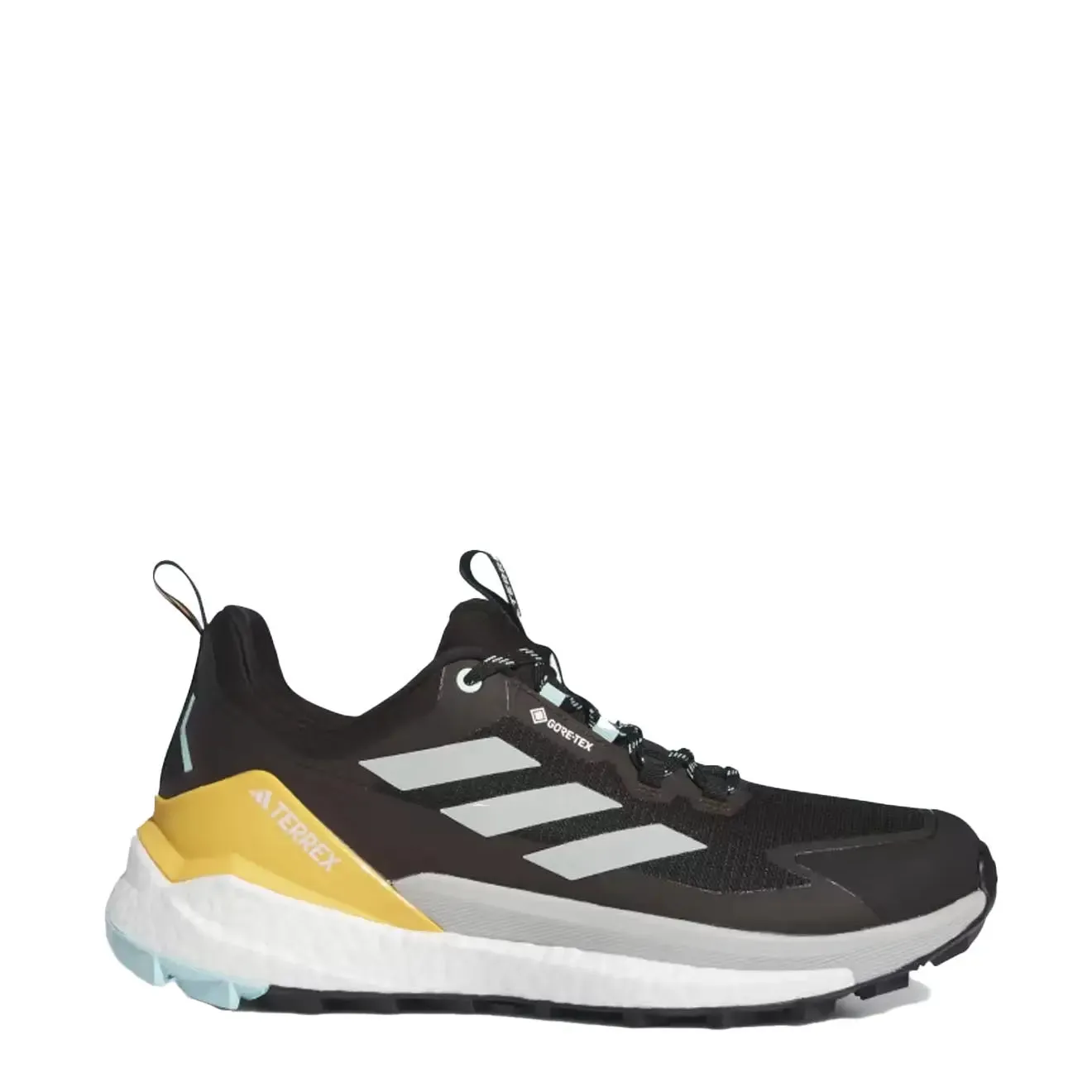 Adidas Terrex Free Hiker 2.0 Low Gore-Tex Chaussures de Randonnée Noir de Base / Argent Merveille / Bleu Aqua Semi Flash