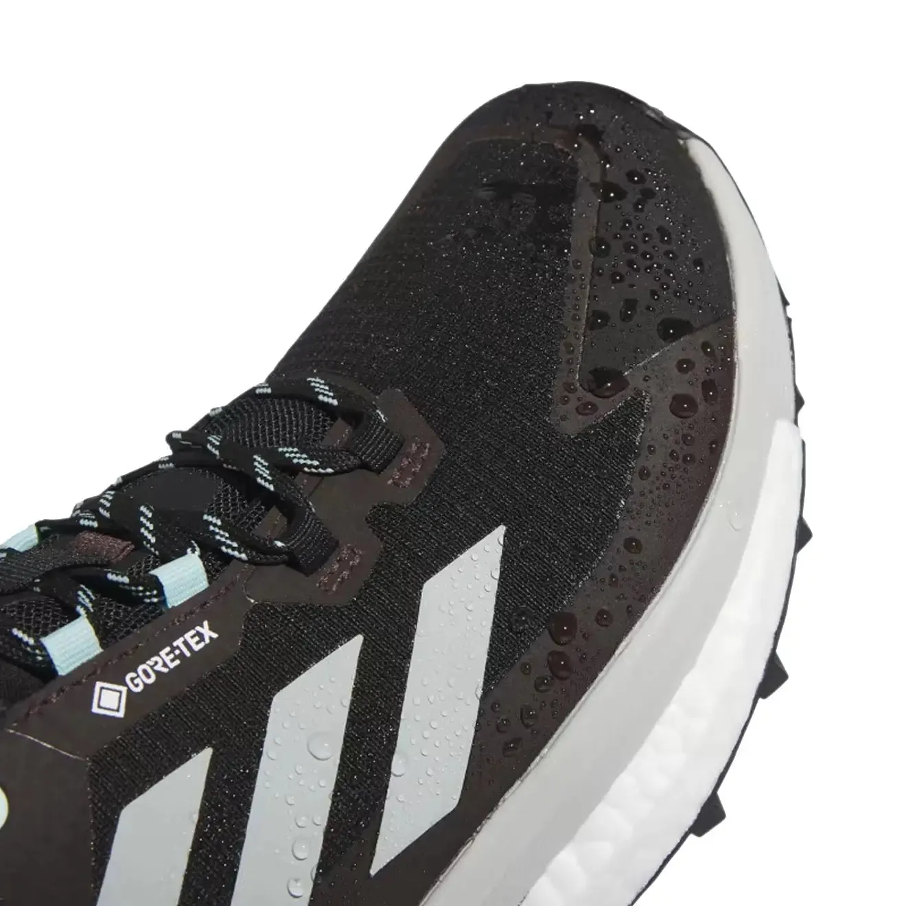 Adidas Terrex Free Hiker 2.0 Low Gore-Tex Chaussures de Randonnée Noir de Base / Argent Merveille / Bleu Aqua Semi Flash