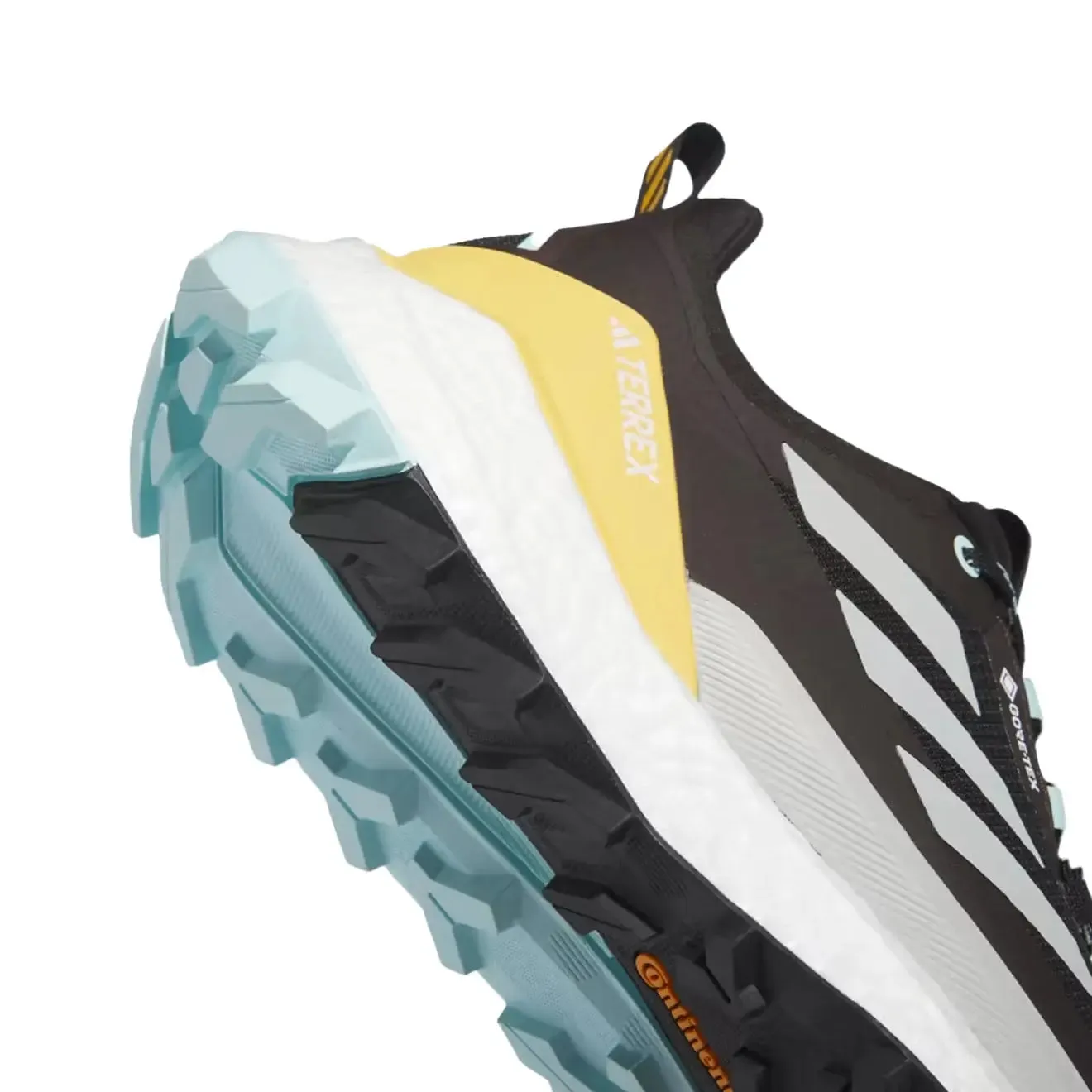 Adidas Terrex Free Hiker 2.0 Low Gore-Tex Chaussures de Randonnée Noir de Base / Argent Merveille / Bleu Aqua Semi Flash