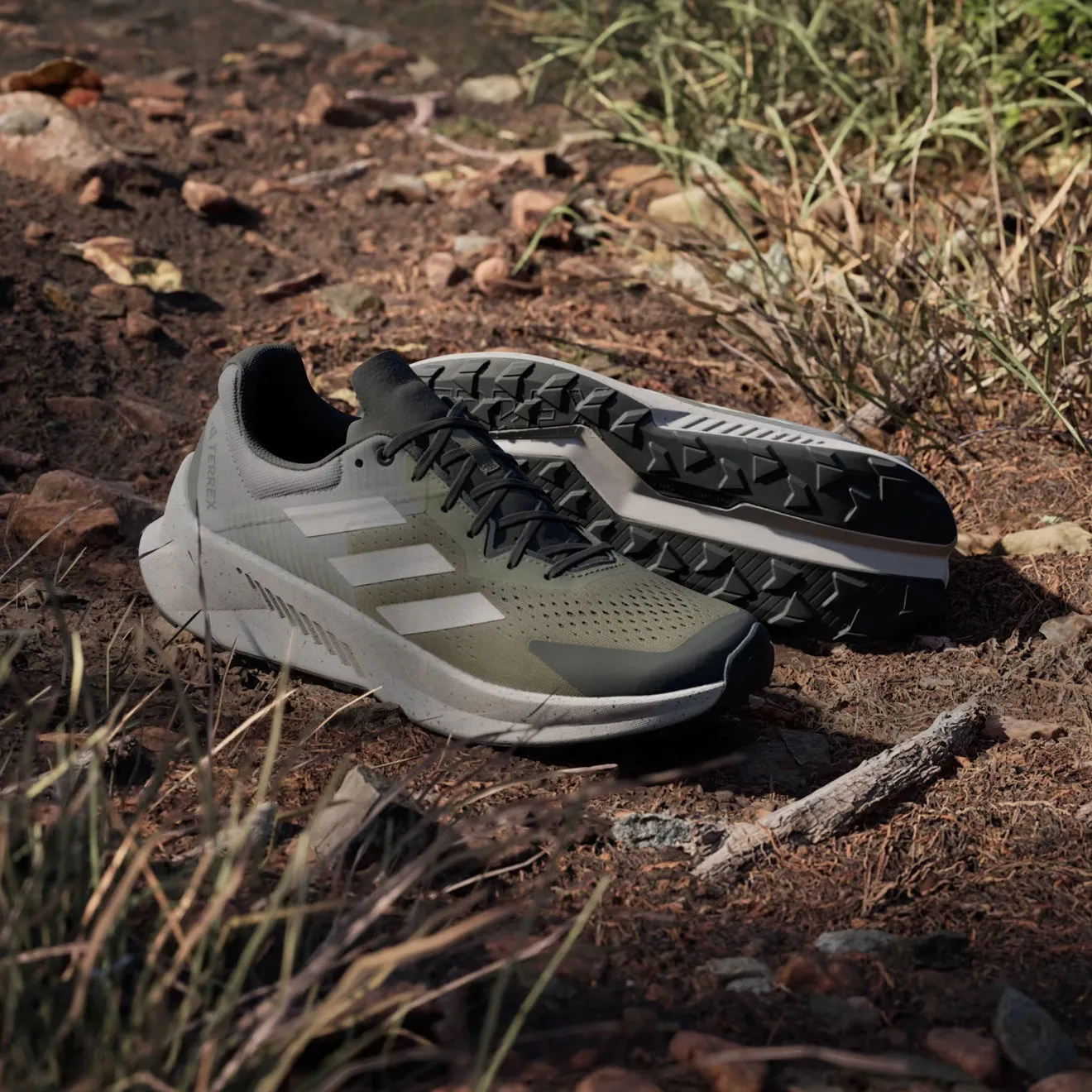 Adidas Terrex Soulstride Flow Chaussure de Trail Olive Strata / Beige Merveille / Charbon