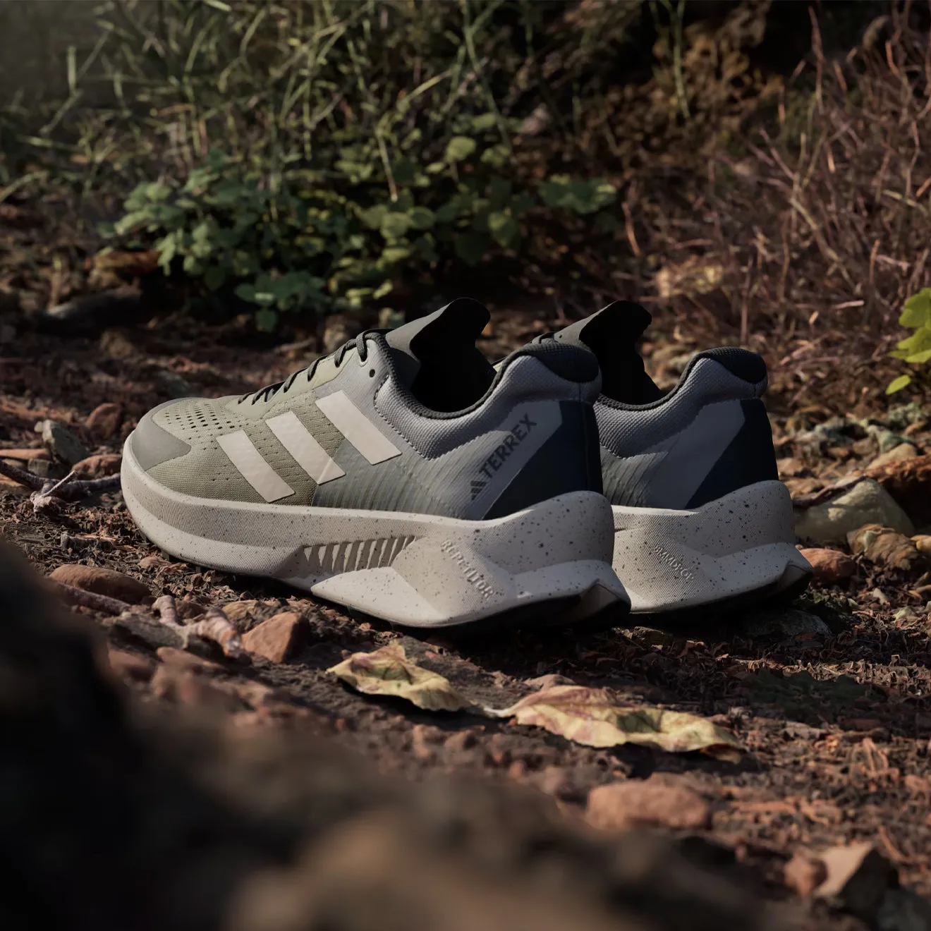 Adidas Terrex Soulstride Flow Chaussure de Trail Olive Strata / Beige Merveille / Charbon