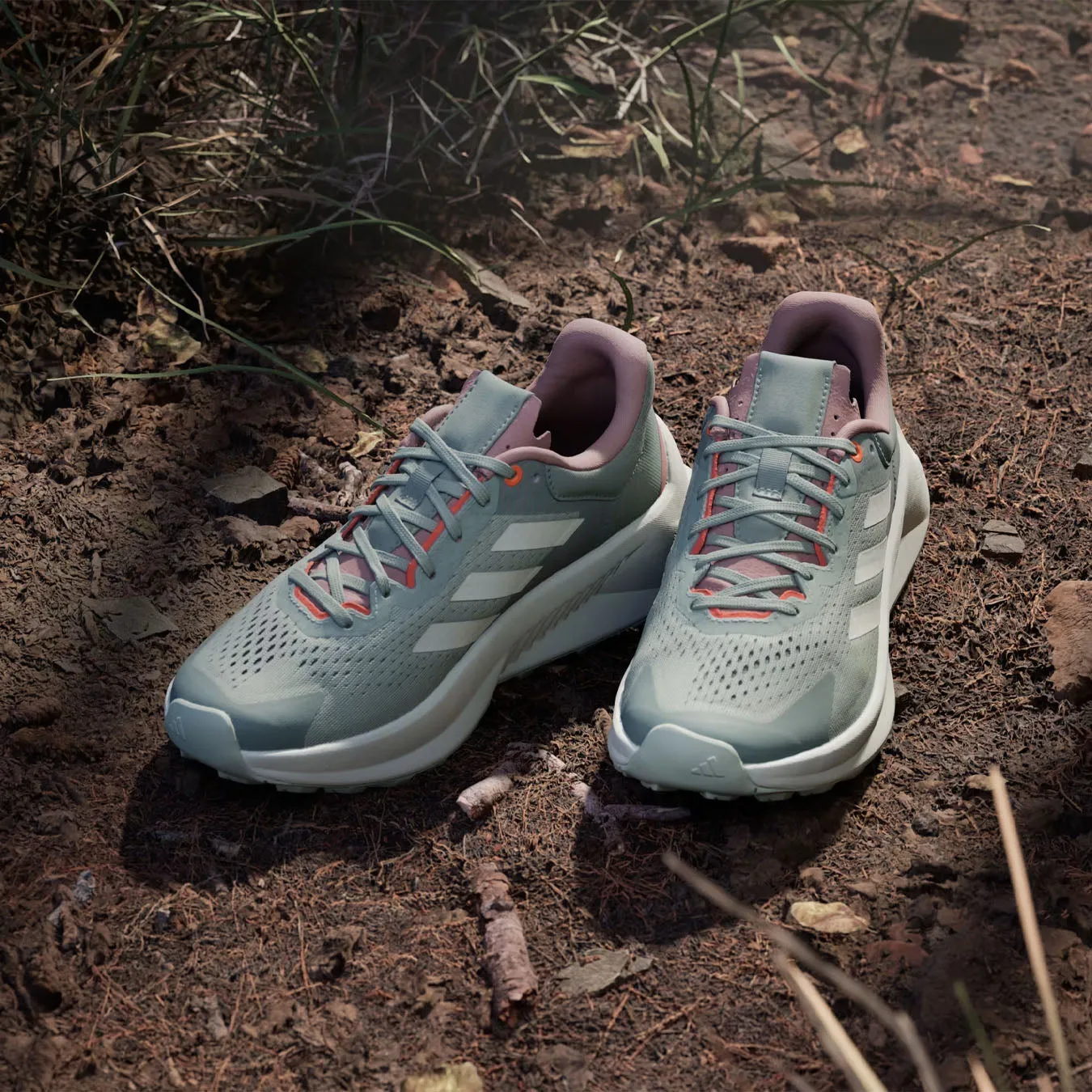 Adidas Terrex Chaussure de Trail Femme Soulstride Flow Vert Lin / Blanc Cassé / Vert Argenté