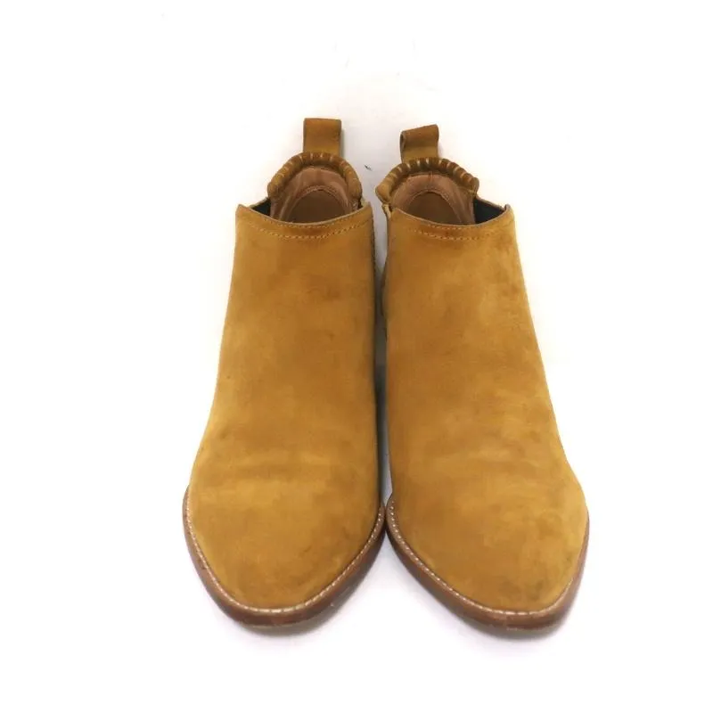 Bottes chelsea Alexander Wang Kori à talon découpé en suède ocre taille 38.5