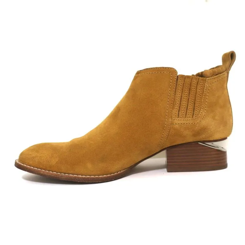 Bottes chelsea Alexander Wang Kori à talon découpé en suède ocre taille 38.5
