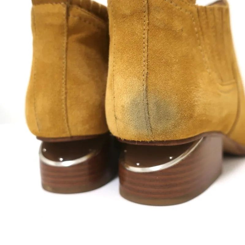 Bottes chelsea Alexander Wang Kori à talon découpé en suède ocre taille 38.5