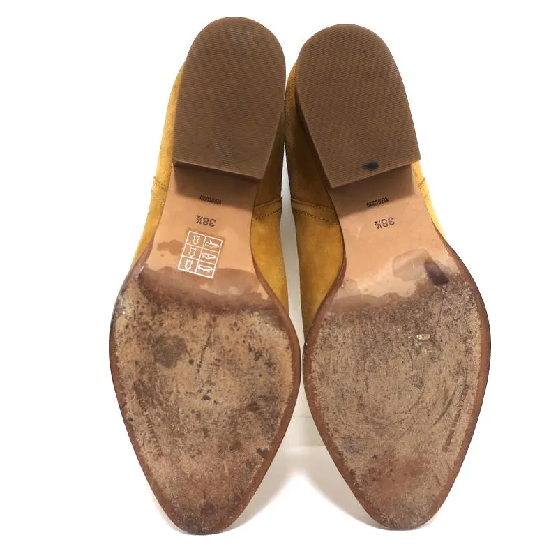 Bottes chelsea Alexander Wang Kori à talon découpé en suède ocre taille 38.5