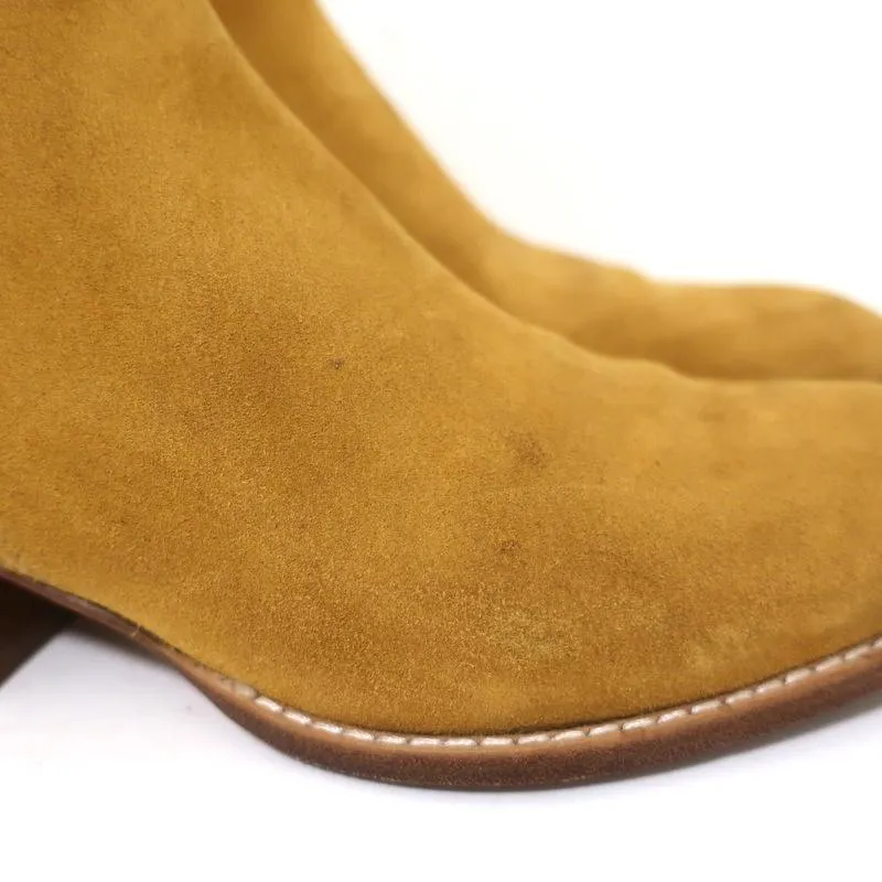 Bottes chelsea Alexander Wang Kori à talon découpé en suède ocre taille 38.5