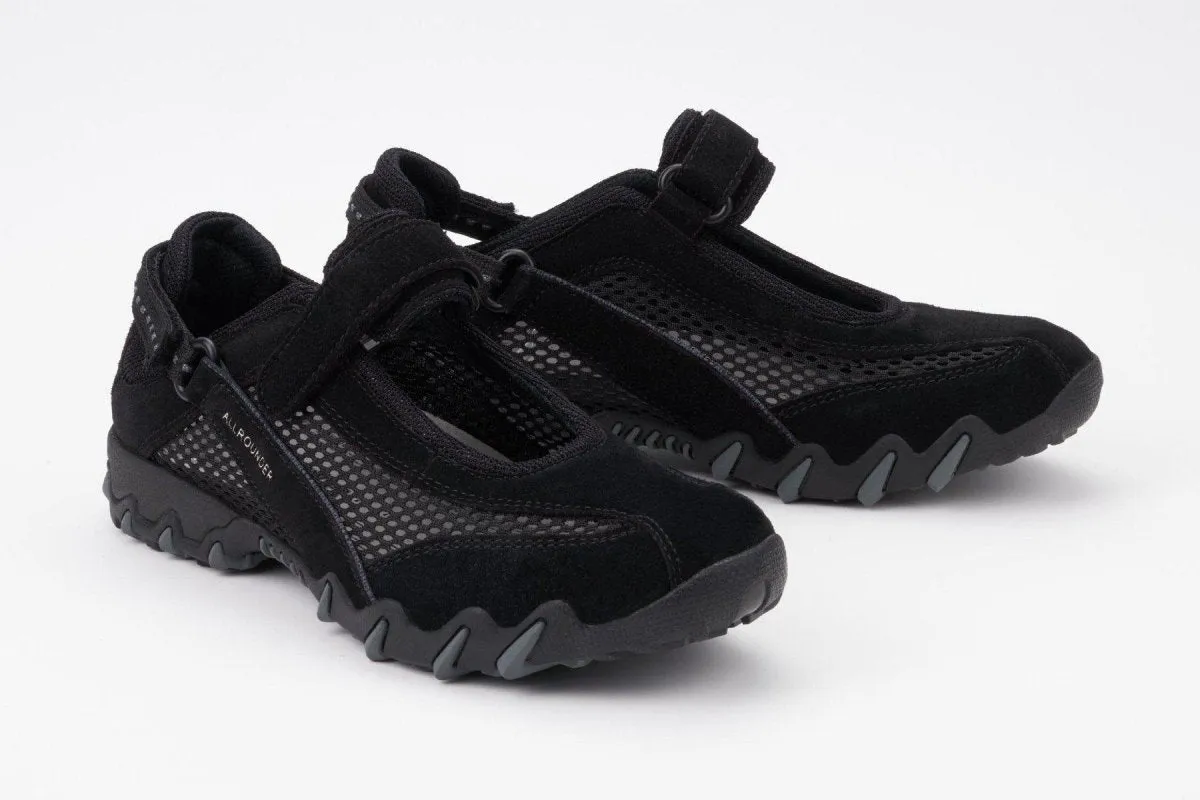 Niro Noir Suédé/Maille pour Femme Polyvalente