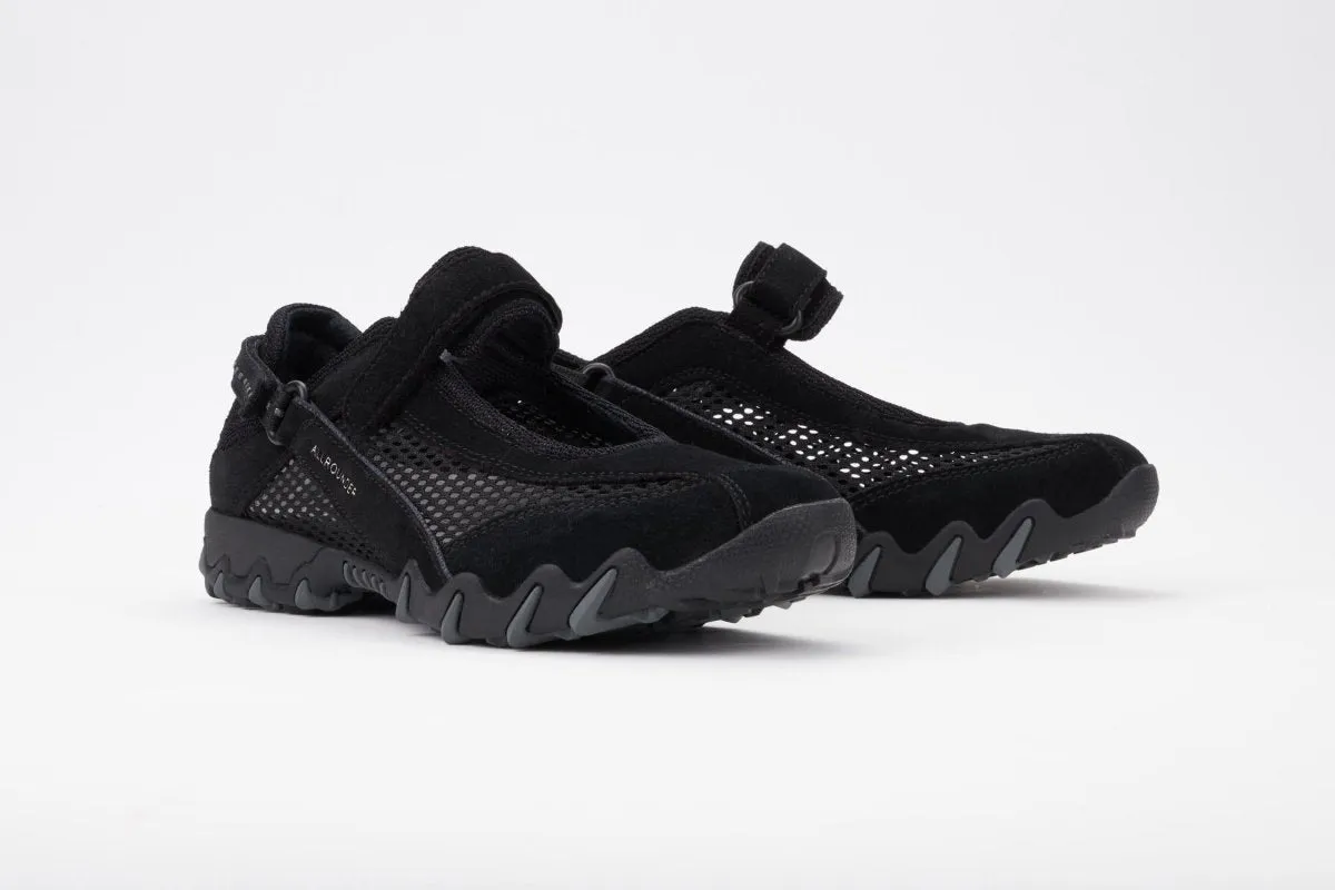 Niro Noir Suédé/Maille pour Femme Polyvalente