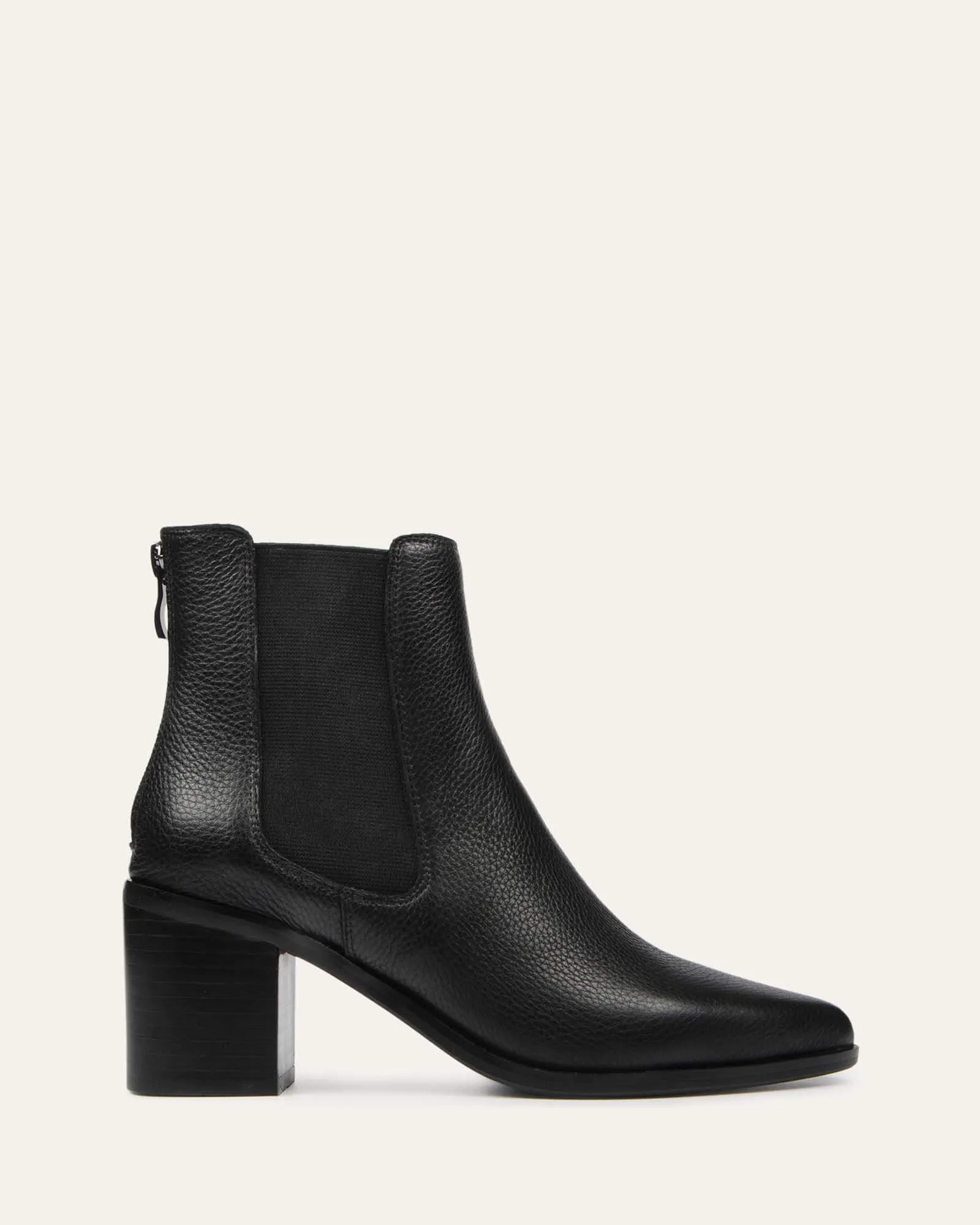 BOTTINES ALLURE MI-MOLET EN CUIR NOIR