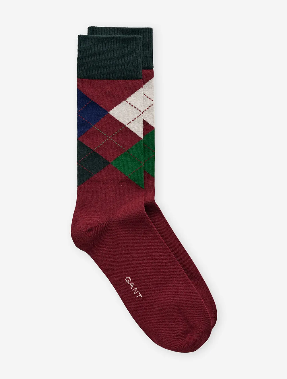 Chaussettes Argyle Gonflées Rouge