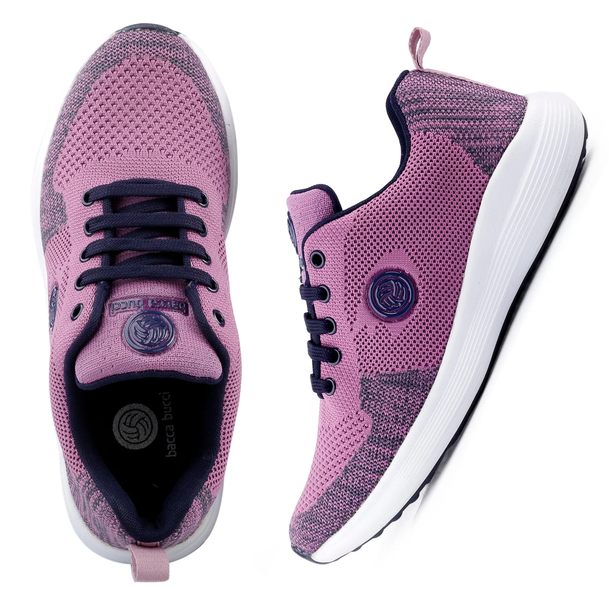 Bacca Bucci TOKYO Chaussures de Course pour Femmes | Chaussures de Marche pour Femmes Rose & Violet