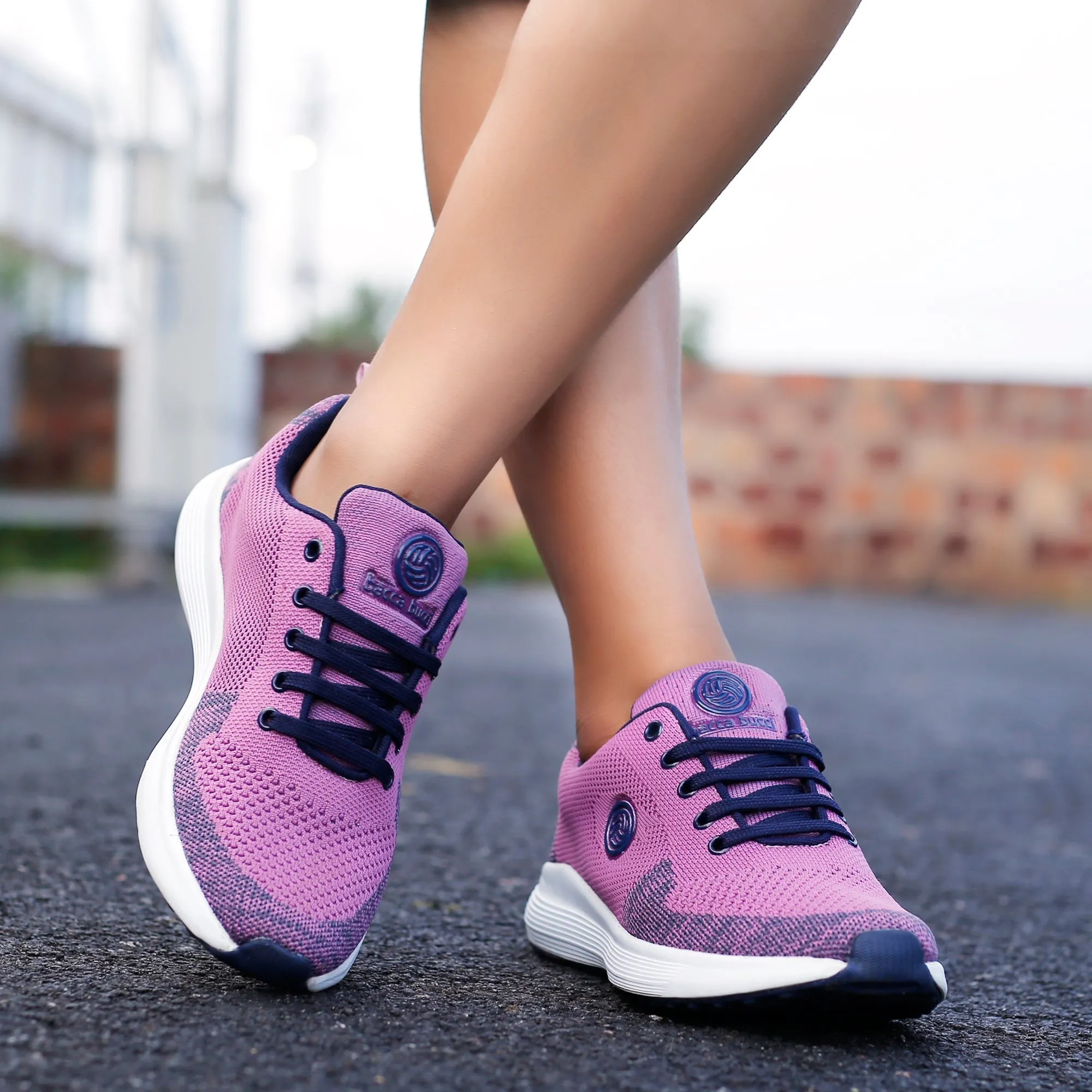 Bacca Bucci TOKYO Chaussures de Course pour Femmes | Chaussures de Marche pour Femmes Rose & Violet