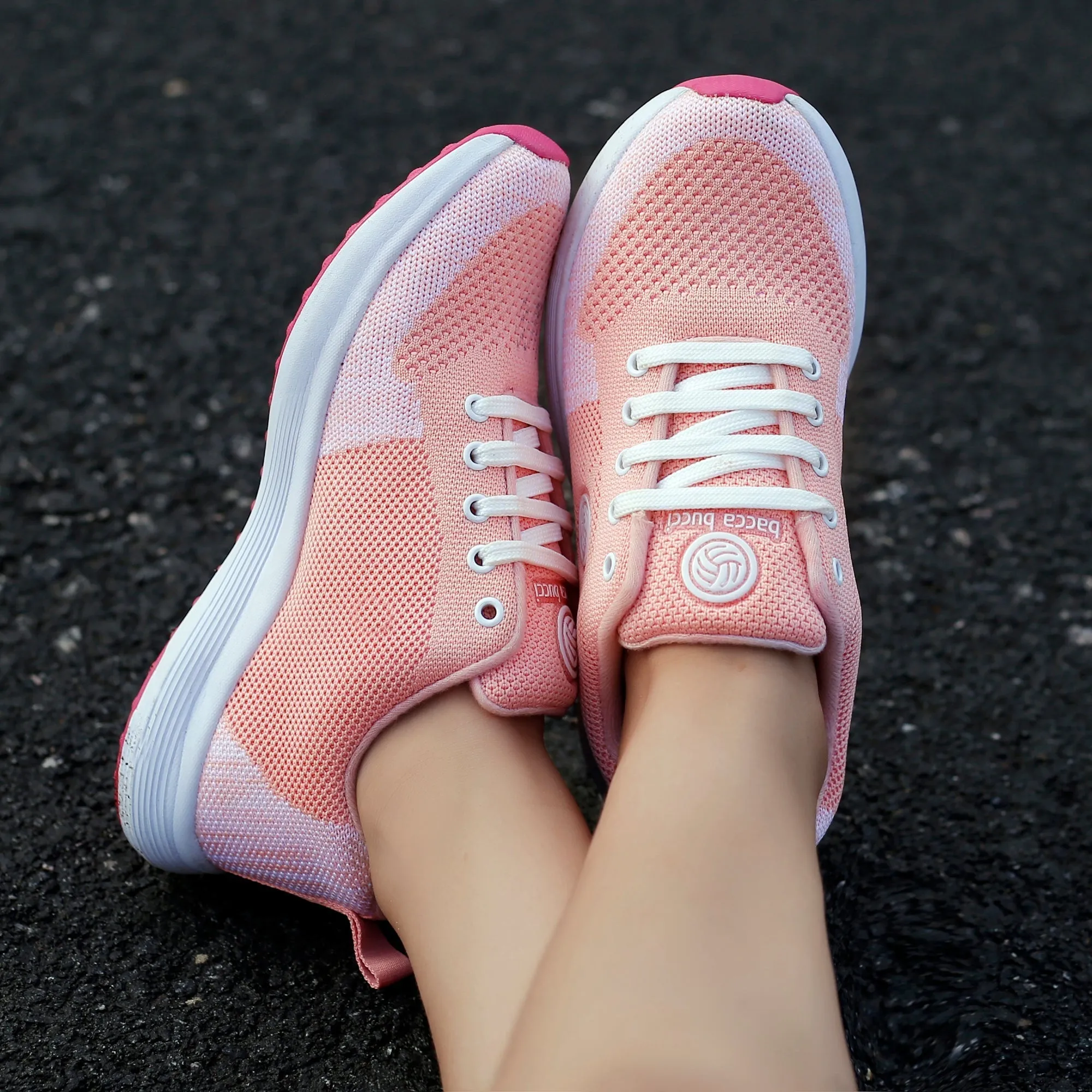 Bacca Bucci TOKYO Chaussures de Course pour Femmes | Chaussures de Marche pour Femmes Rose & Violet