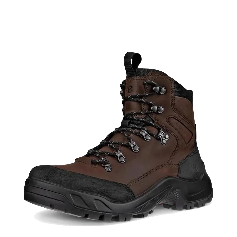 Botte de randonnée imperméable pour hommes Ecco en noir/moka
