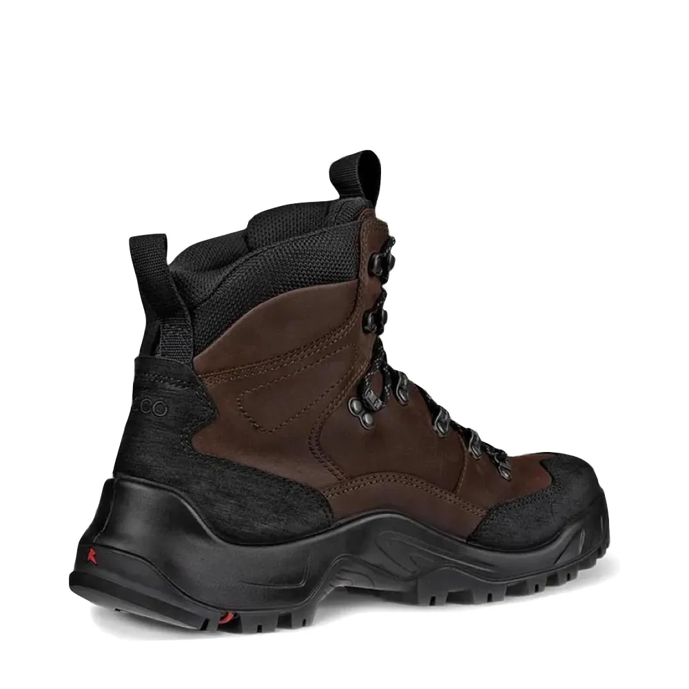 Botte de randonnée imperméable pour hommes Ecco en noir/moka