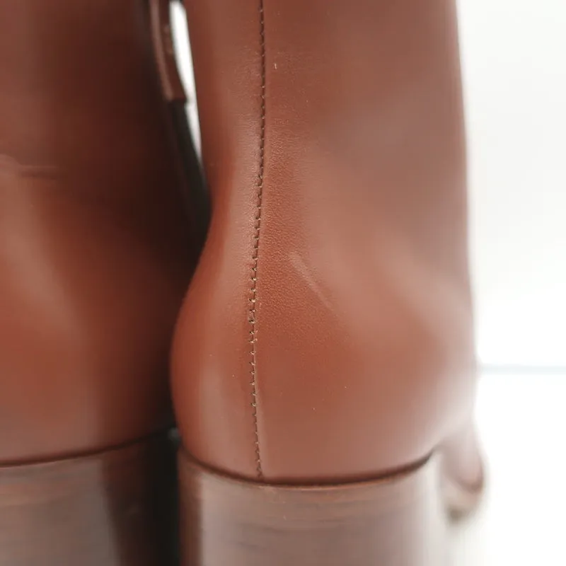 Bottes chelsea Gabriela Hearst Ava en cuir marron taille 36.5