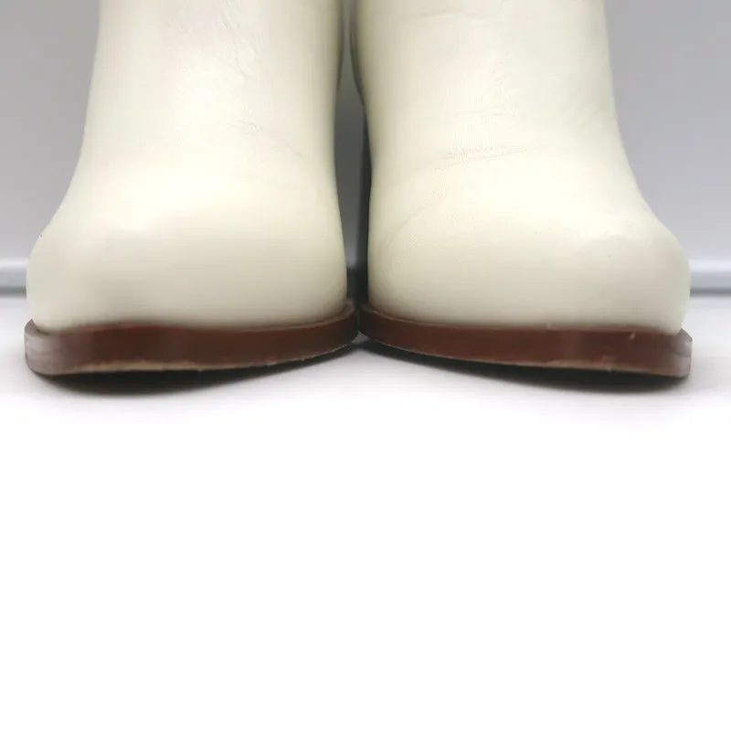 Bottes chelsea Gabriela Hearst Ava en cuir crème taille 36.5