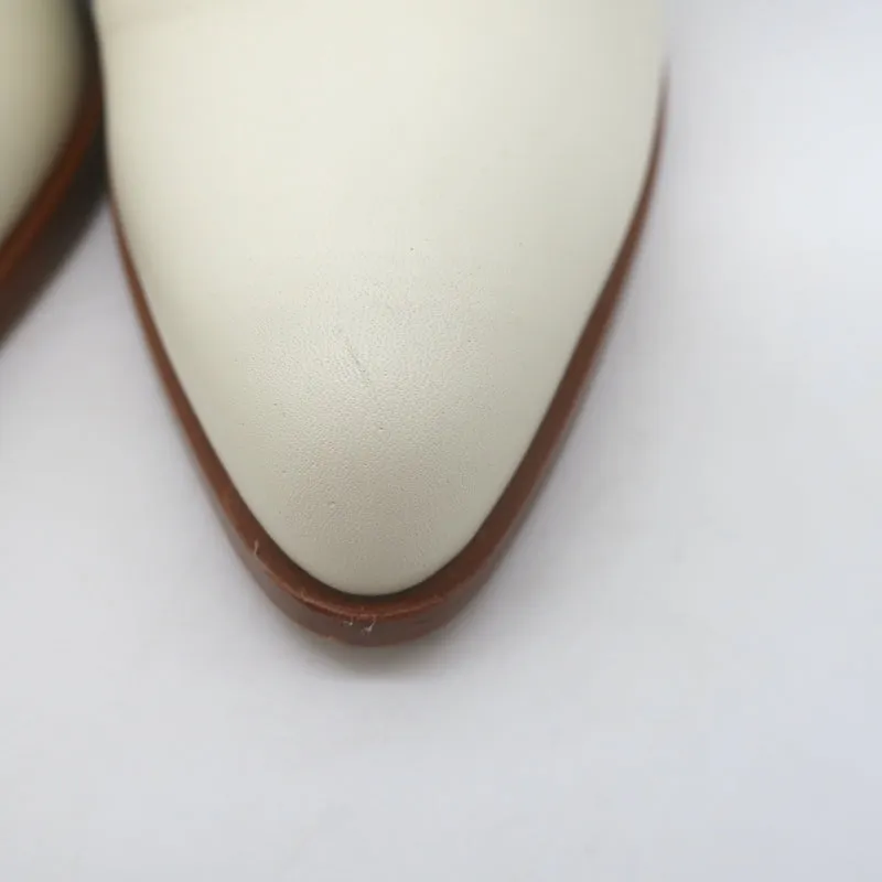 Bottes chelsea Gabriela Hearst Ava en cuir crème taille 36.5