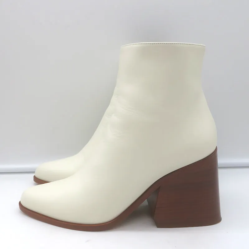 Bottes chelsea Gabriela Hearst Ava en cuir crème taille 36.5