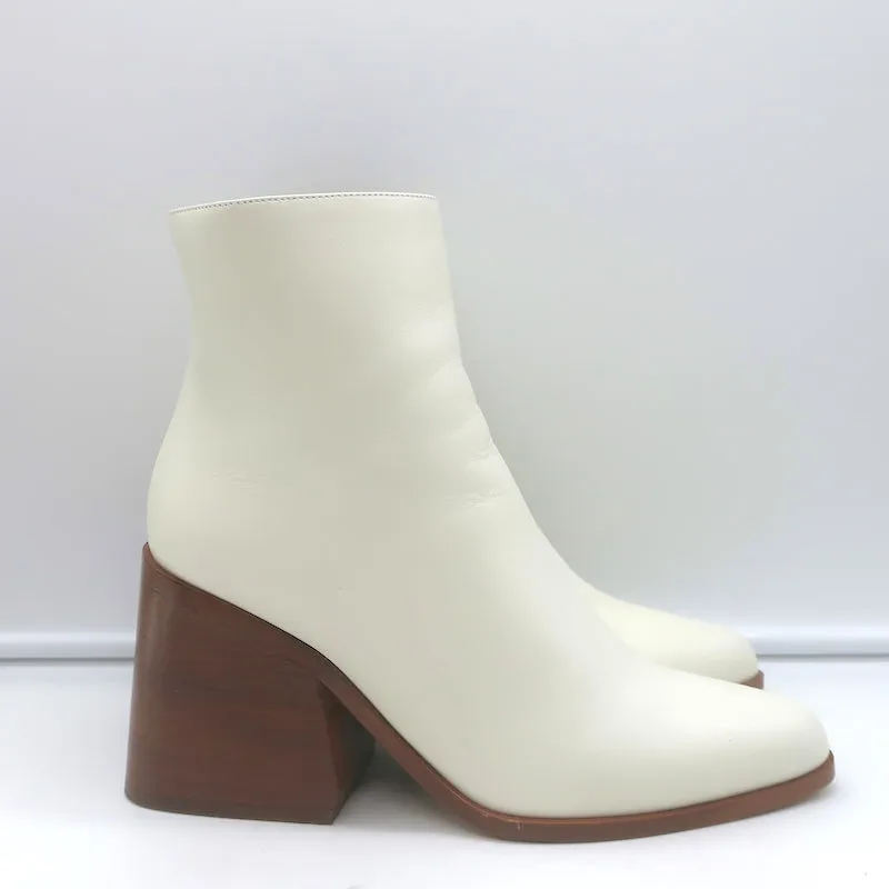 Bottes chelsea Gabriela Hearst Ava en cuir crème taille 36.5