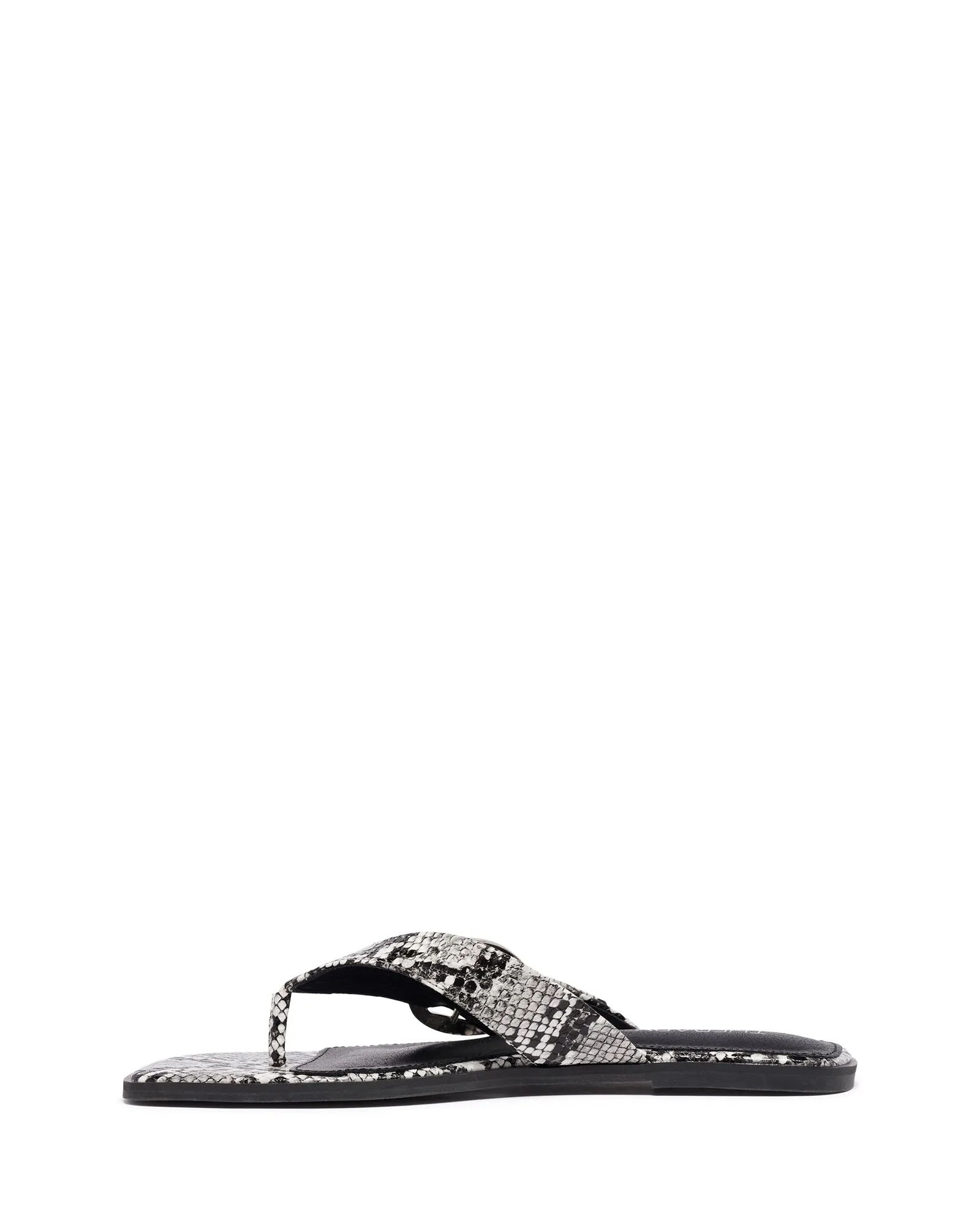 Sandale Gallery Thong Noir/Blanc Serpent