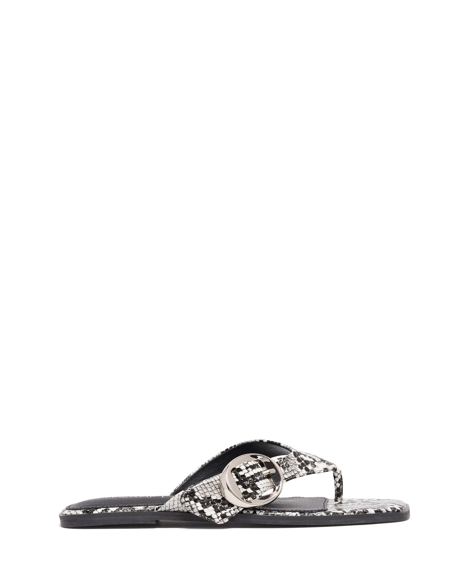 Sandale Gallery Thong Noir/Blanc Serpent