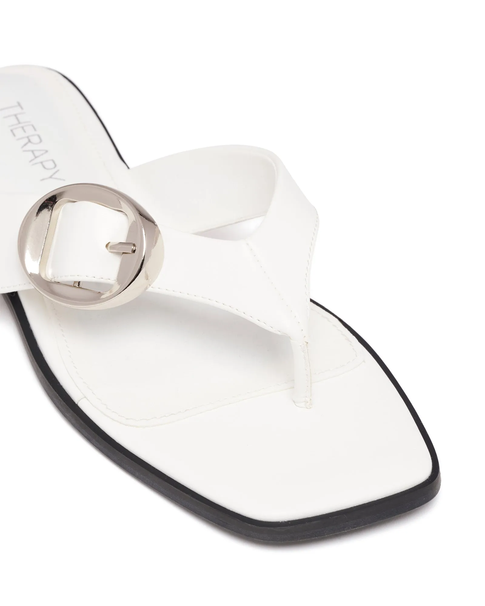 Sandale Thong Galerie Blanc Lisse