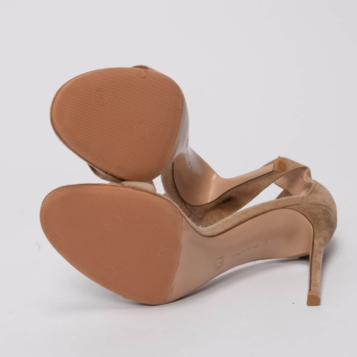 Gianvito Rossi Sandales Portofino 105 en daim beige taille 39