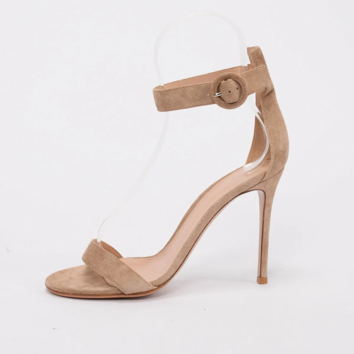 Gianvito Rossi Sandales Portofino 105 en daim beige taille 39