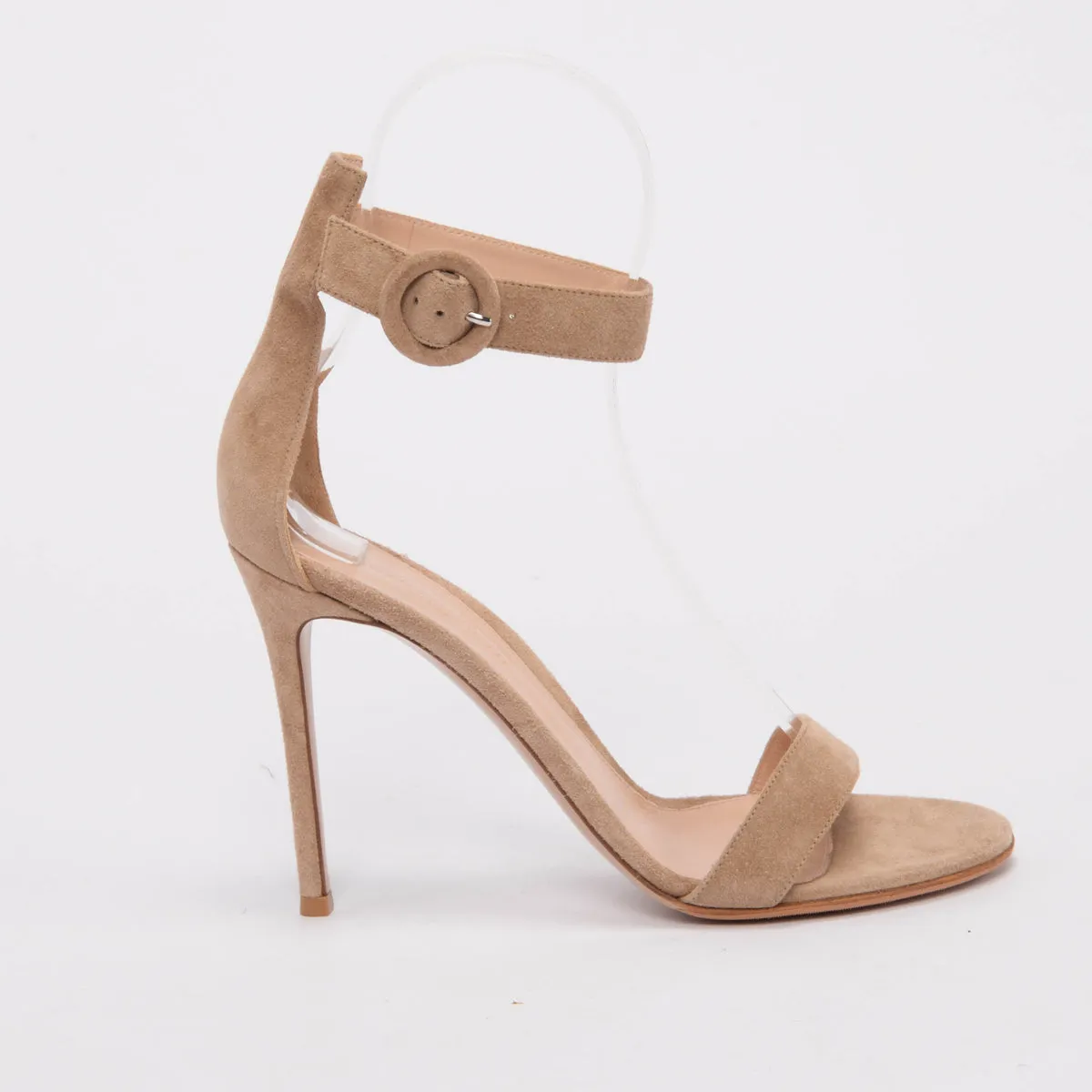 Gianvito Rossi Sandales Portofino 105 en daim beige taille 39