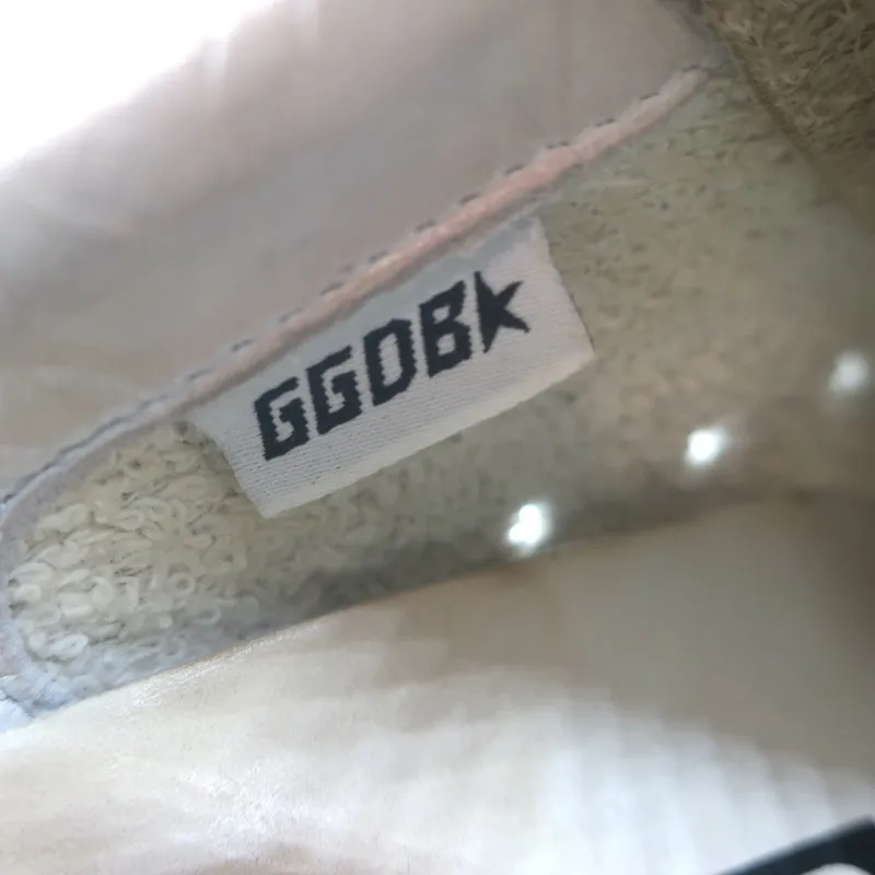 Golden Goose Superstar Chaussures de Sport en Cuir Blanc et Vert Pailleté Étoile Taille 38