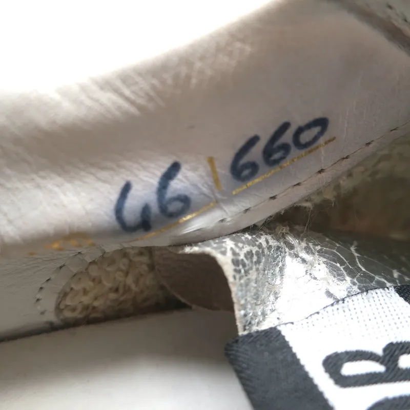 Golden Goose Superstar Édition Privée Sneakers en Cuir Blanc & Argent Taille 35