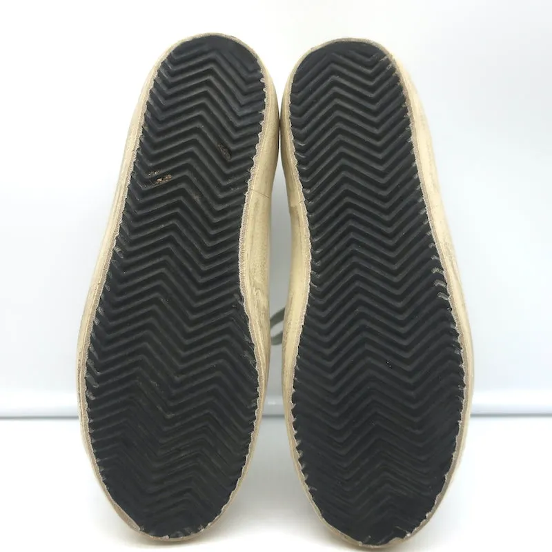 Golden Goose Superstar Édition Privée Sneakers en Cuir Blanc & Argent Taille 35