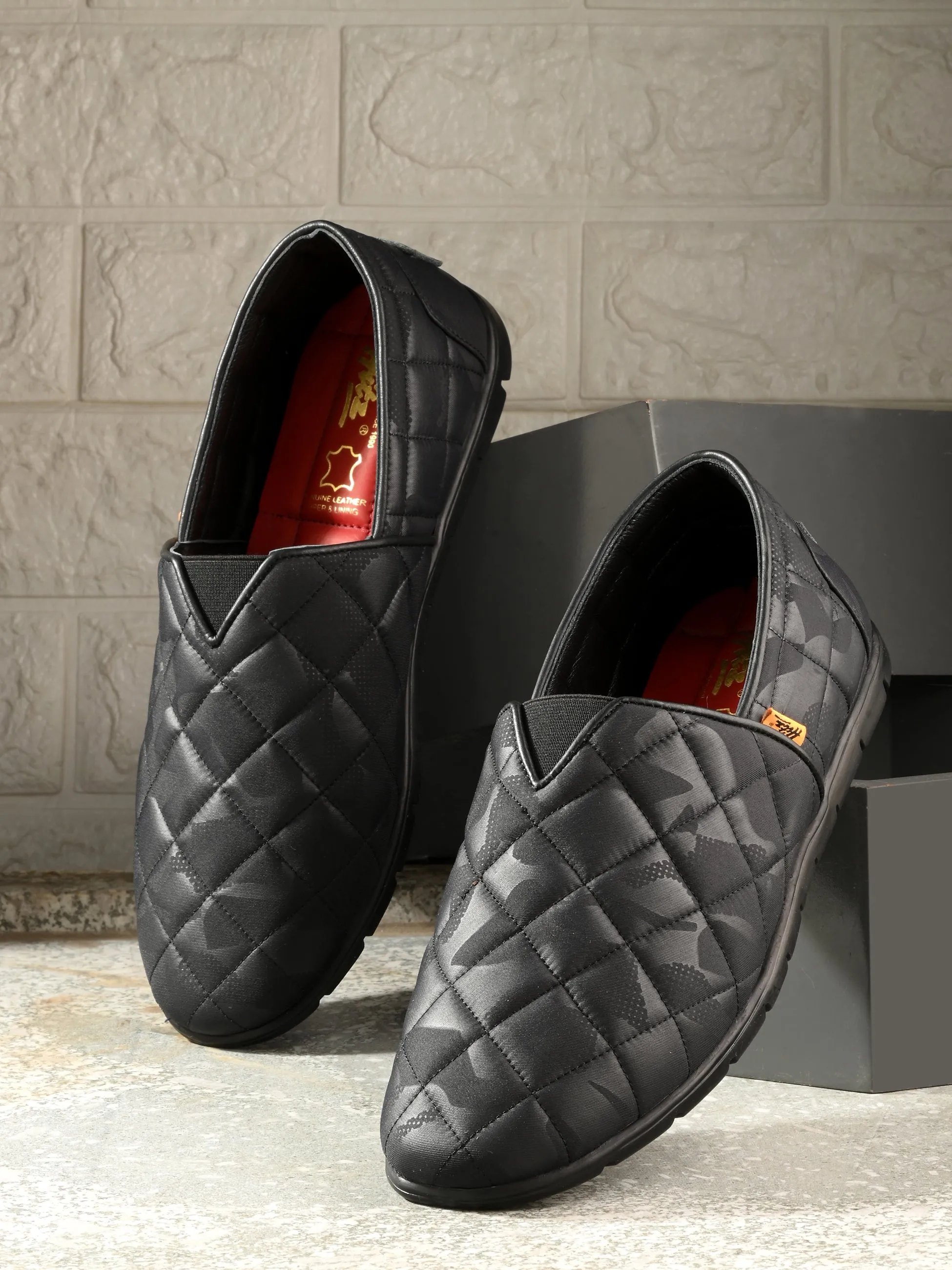 HITZ154 - Chaussures de marche décontractées noires pour hommes