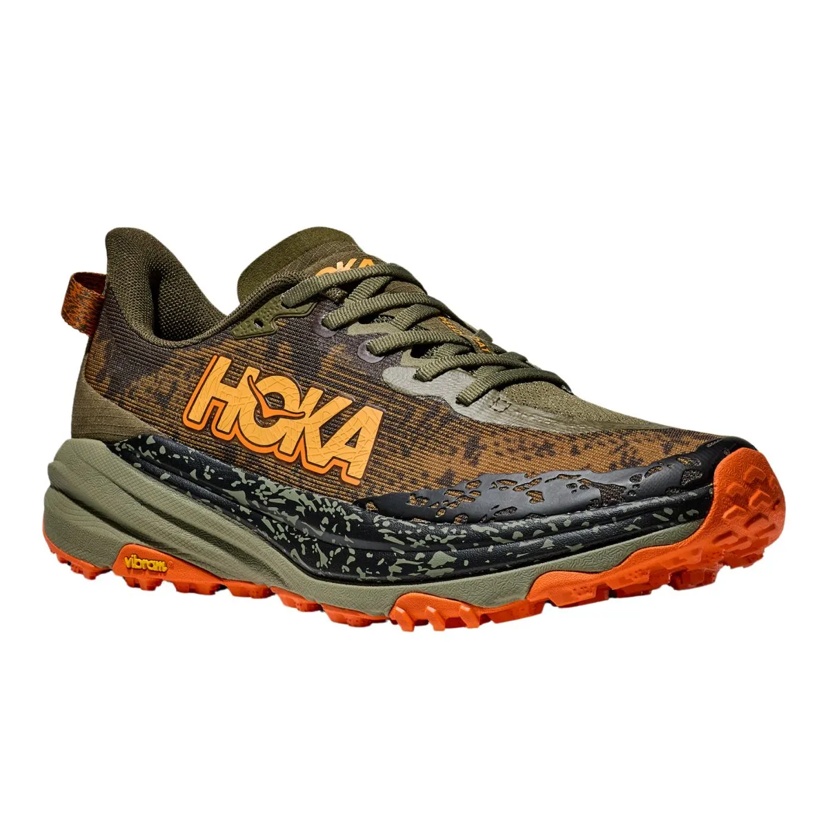 Hoka One One Chaussures Homme Speedgoat 6 Olive Antique/Courge
