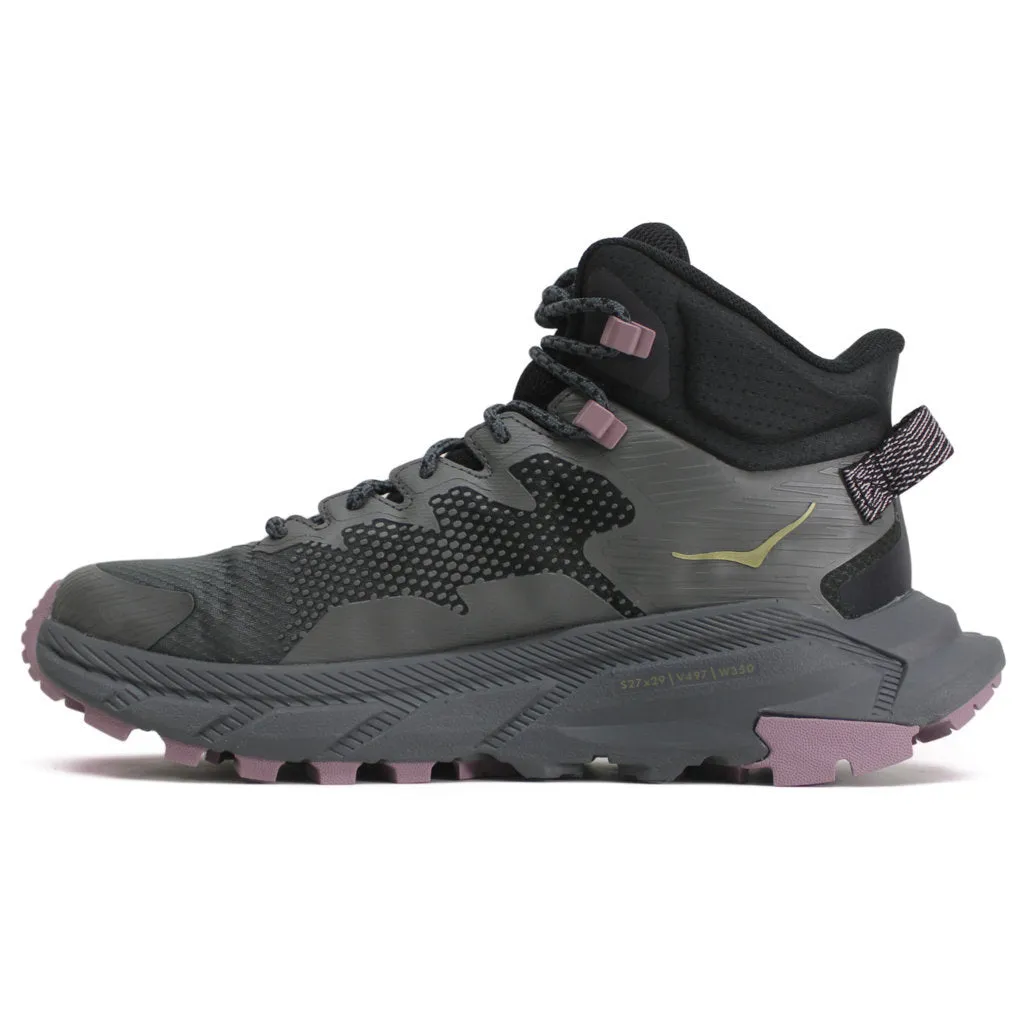 Bottes de randonnée cheville femme synthétique textile Hoka Trail Code GTX