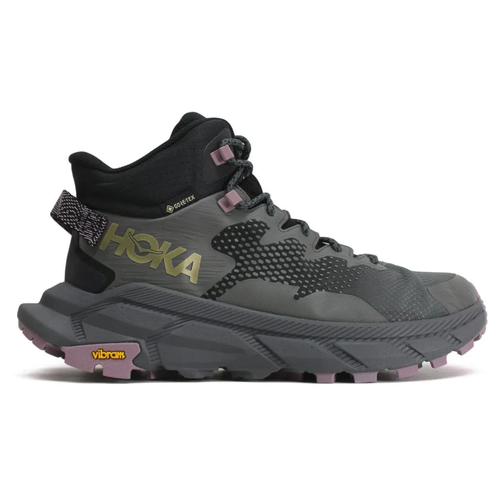 Bottes de randonnée cheville femme synthétique textile Hoka Trail Code GTX