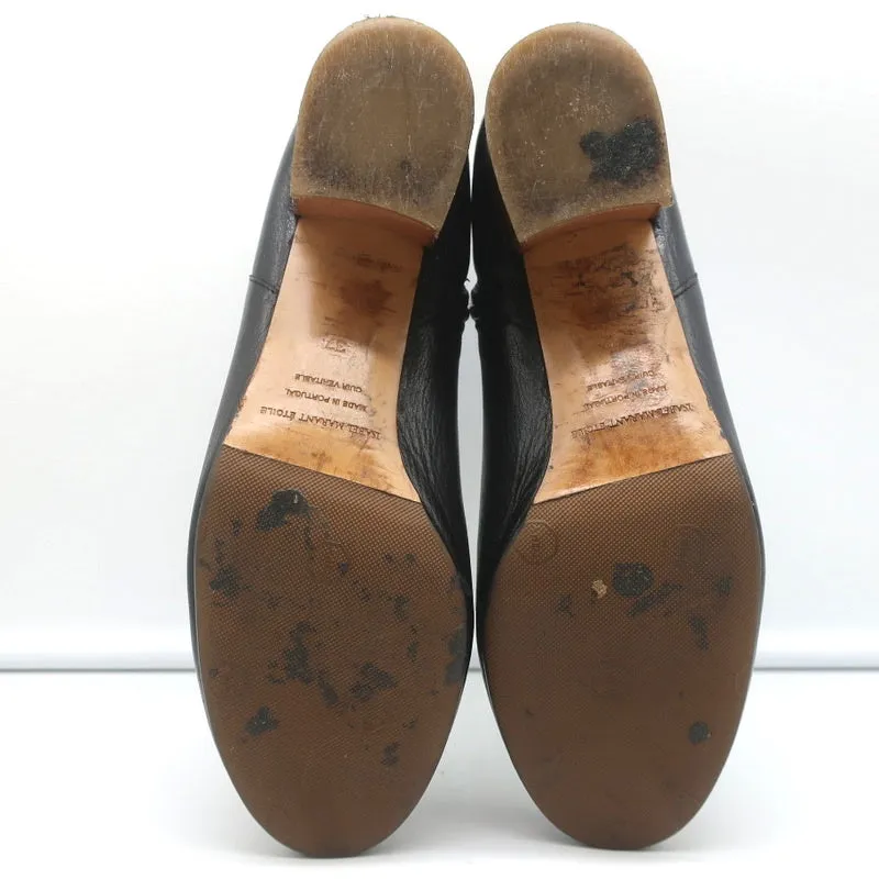 Bottes chelsea Isabel Marant Etoile Drew en cuir noir taille 37 à talon en bois