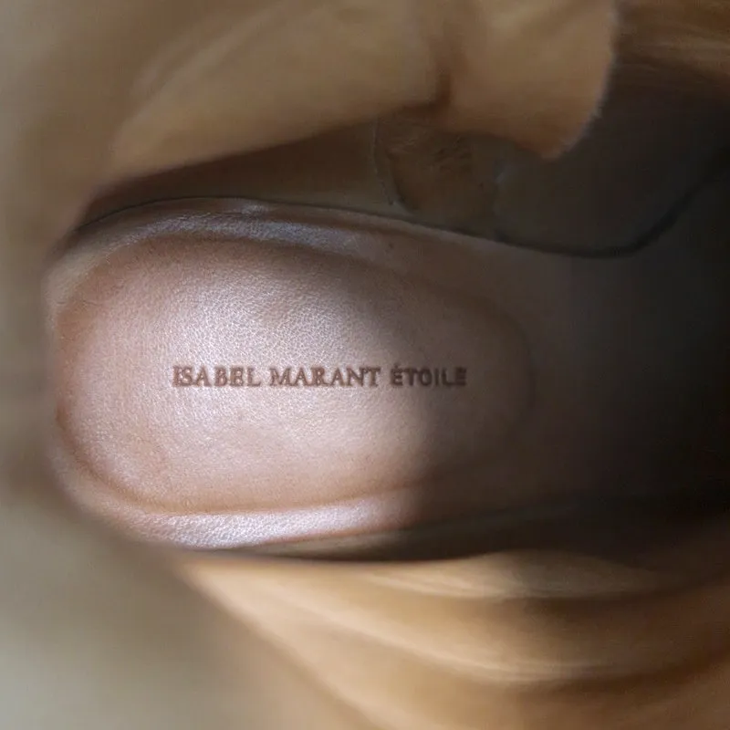 Bottes chelsea Isabel Marant Etoile Drew en cuir noir taille 37 à talon en bois