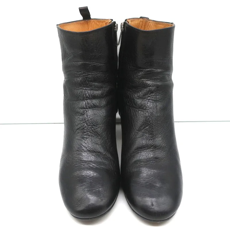 Bottes chelsea Isabel Marant Etoile Drew en cuir noir taille 37 à talon en bois