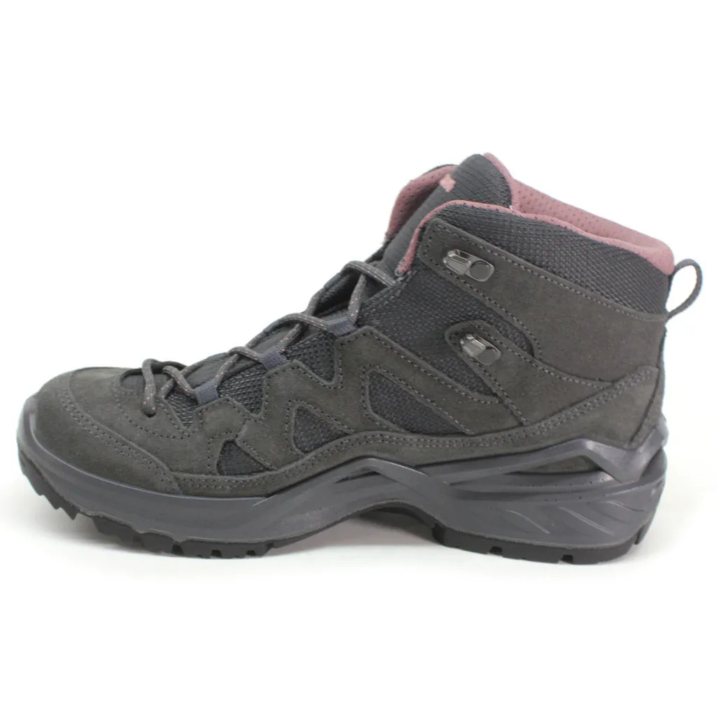 Bottes de randonnée imperméables pour femmes Lowa Sirkos Evo GTX Mid High en textile suédé