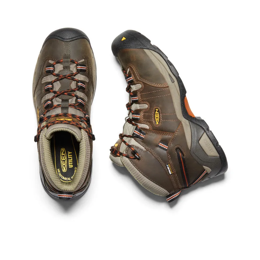 Botte imperméable Detroit XT pour homme (embout souple) | Noir olive/Marron cuir