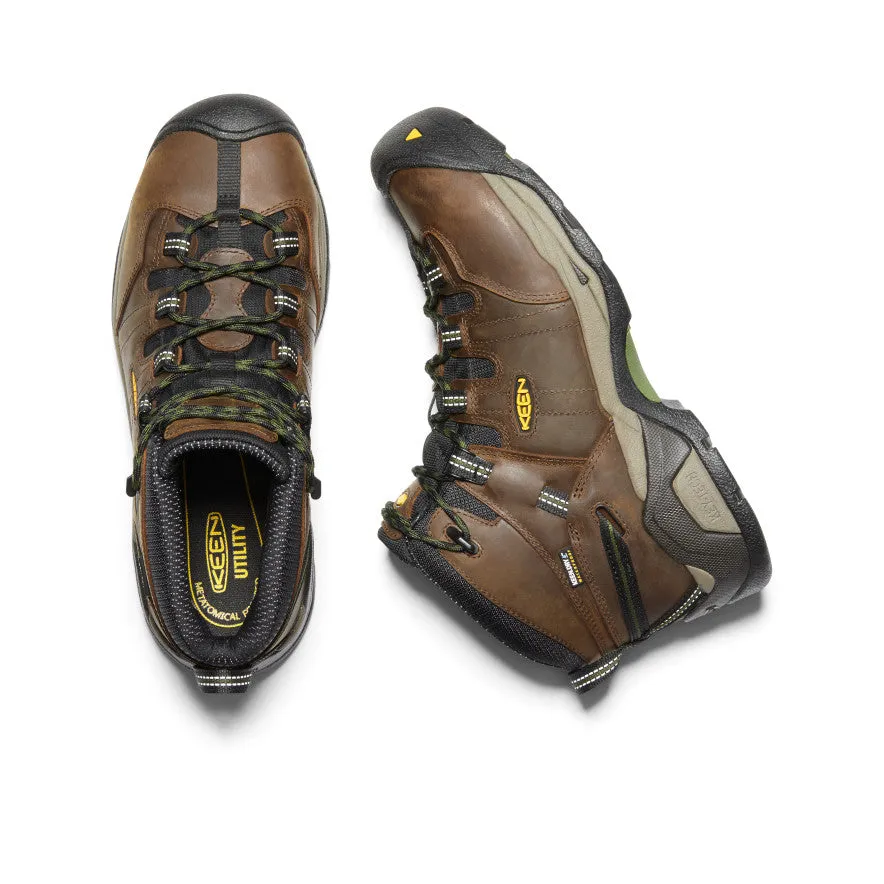 Botte imperméable Detroit XT pour homme (embout d'acier) | Cascade Marron/Vert bronze