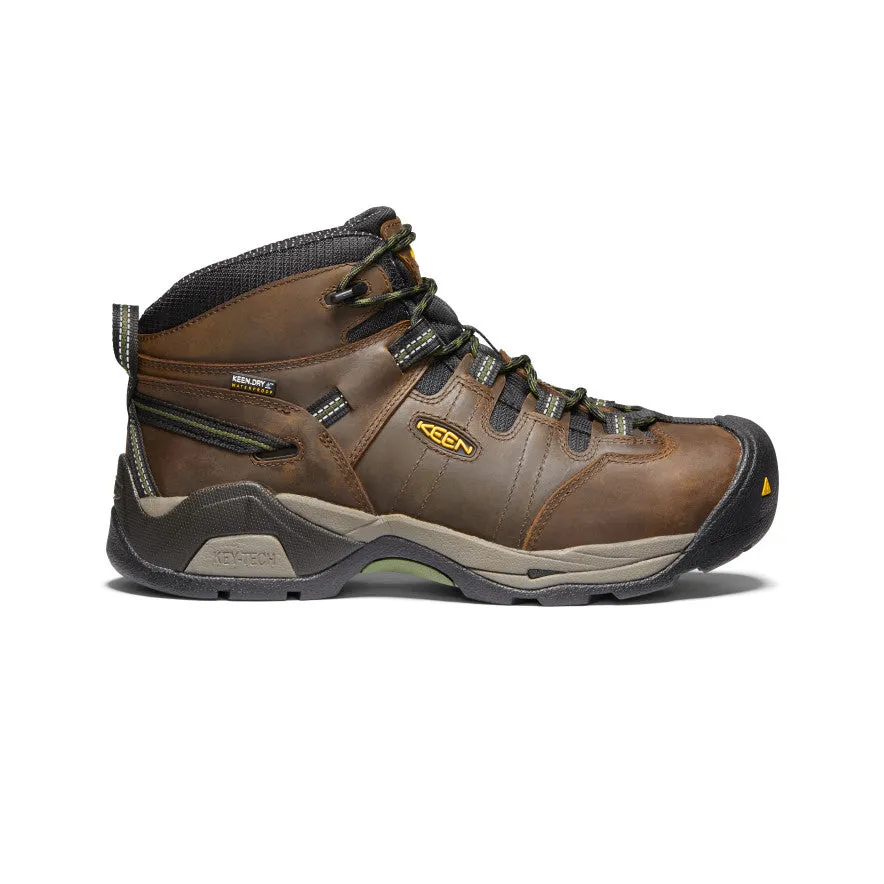 Botte imperméable Detroit XT pour homme (embout d'acier) | Cascade Marron/Vert bronze
