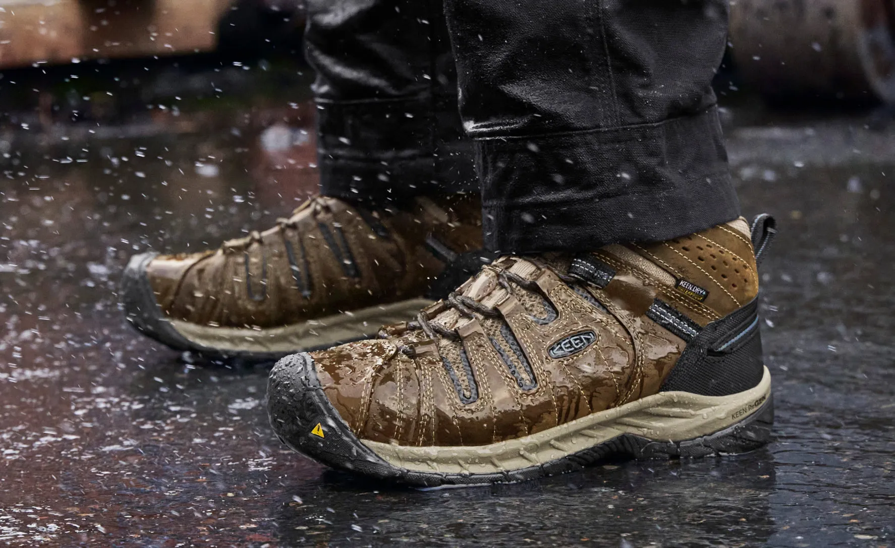 Botte imperméable Flint II pour homme (embout d'acier) | Cascade Marron/Orion Bleu