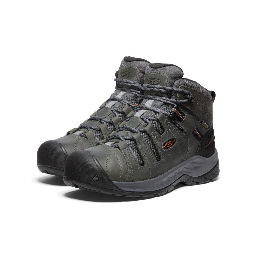 Chaussure Flint II Imperméable Homme Mi-Haute (Bout Souple) | Gris Acier/Carapace de Tortue