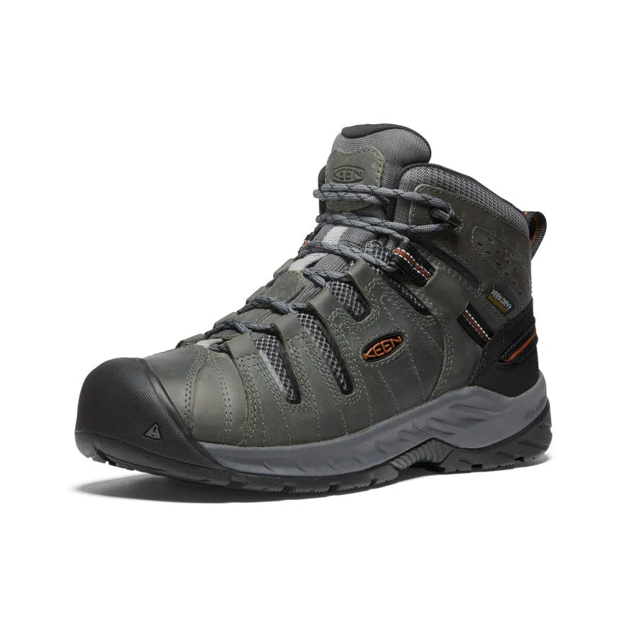 Chaussure Flint II Imperméable Homme Mi-Haute (Bout Souple) | Gris Acier/Carapace de Tortue