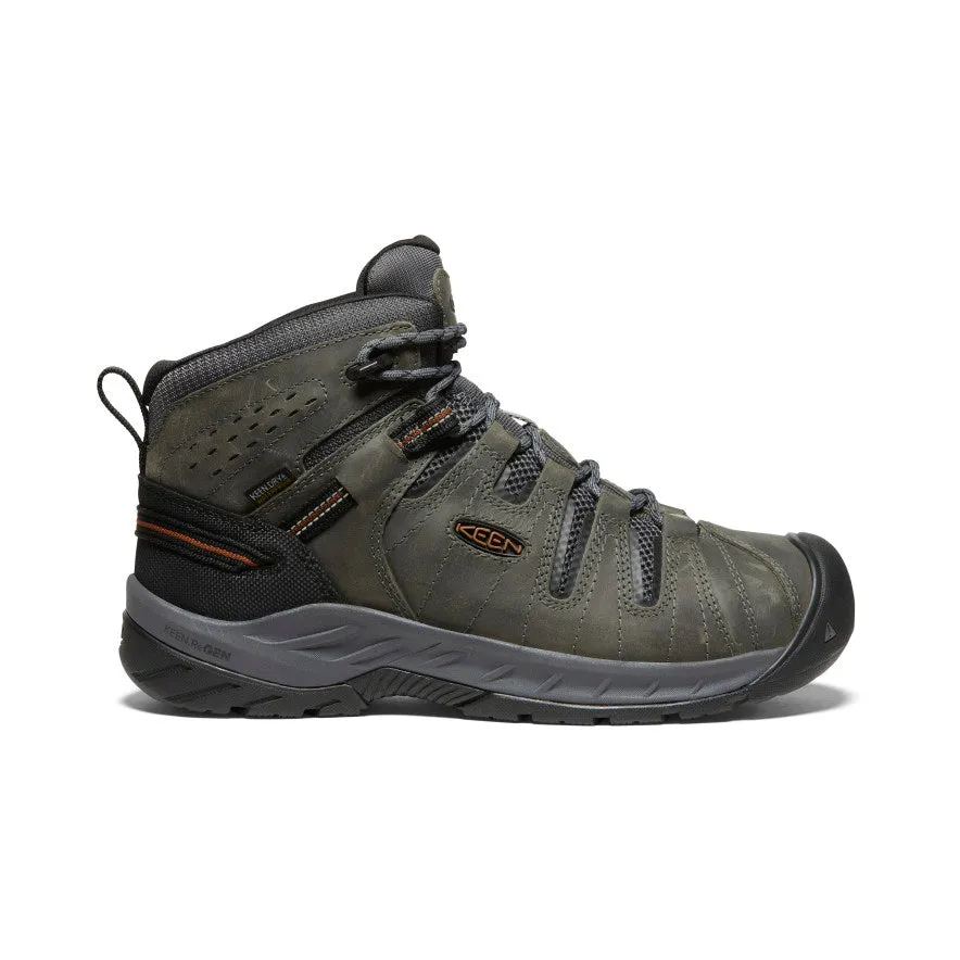 Chaussure Flint II Imperméable Homme Mi-Haute (Bout Souple) | Gris Acier/Carapace de Tortue